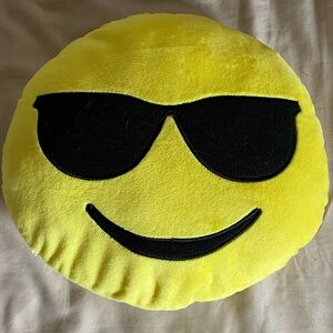 Yellow Sunglasses Emoji Plush Pillow - Kids Stuffed Animal